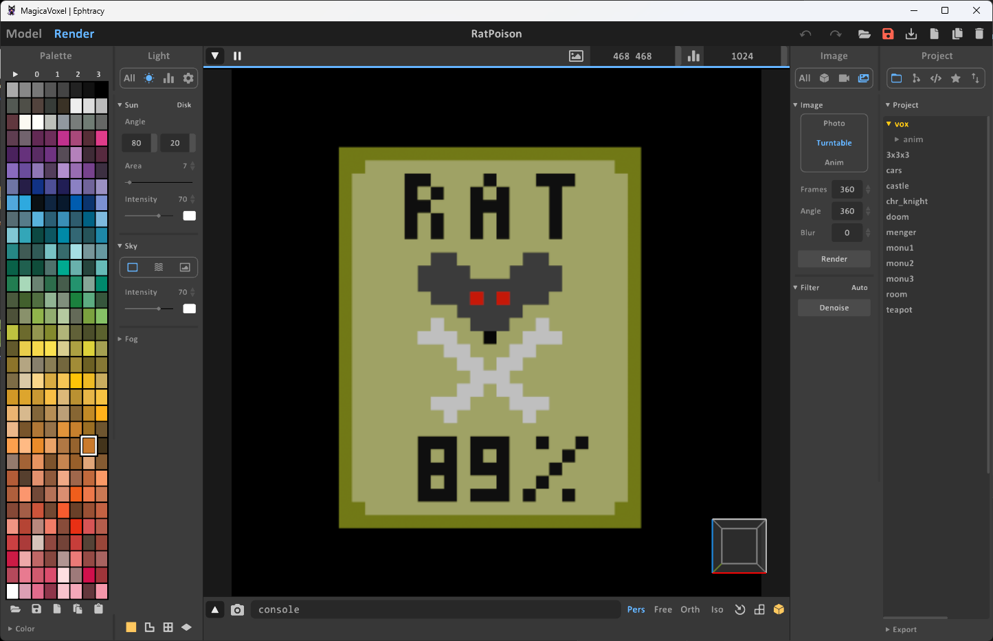 Rat poison editing in MagicaVoxel